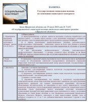 Памятка Государственная социальная помощь на основании социального контракта